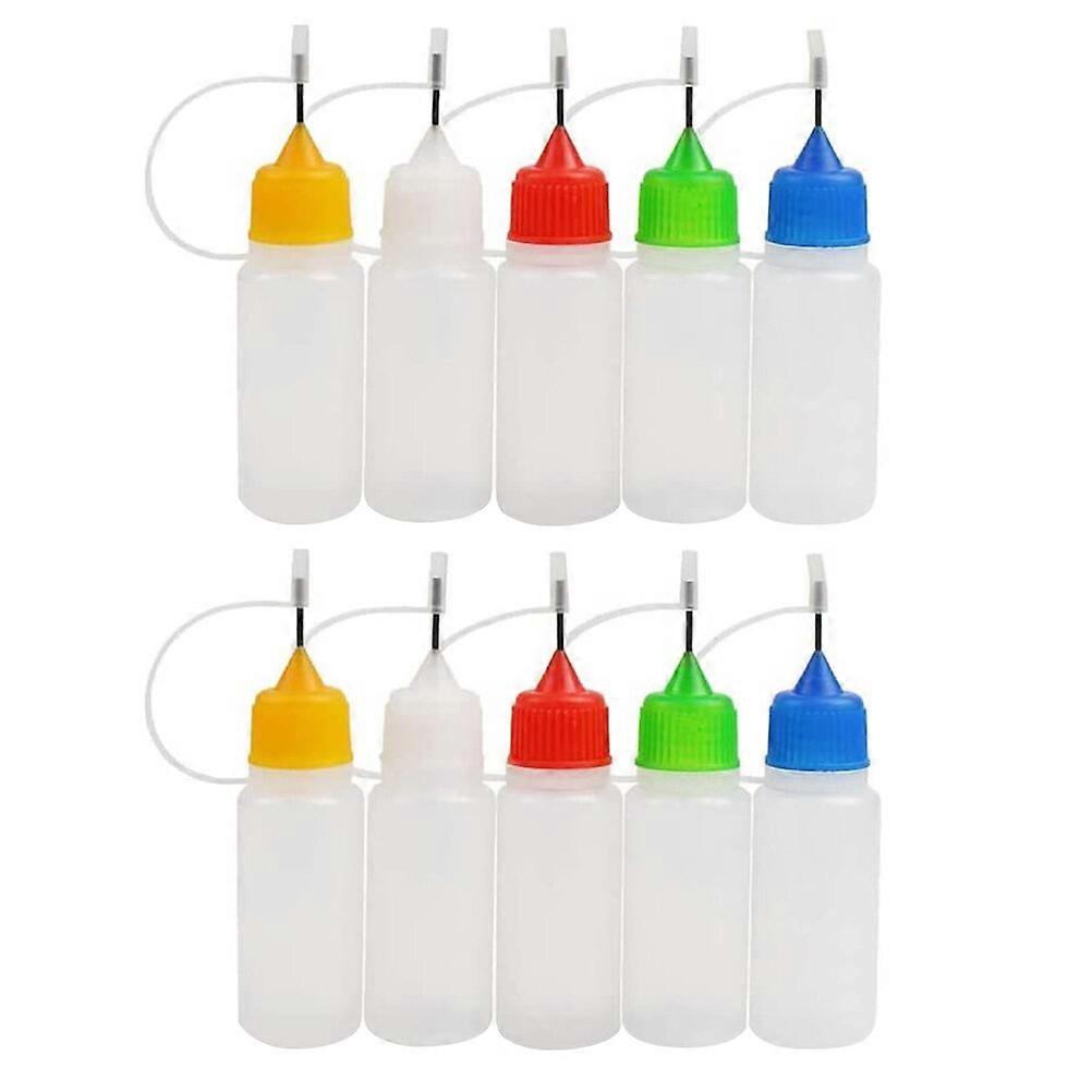 10pcs Needle Tip Glue Bottles Glue Applicator Bottles Acrylic Painting Bottles