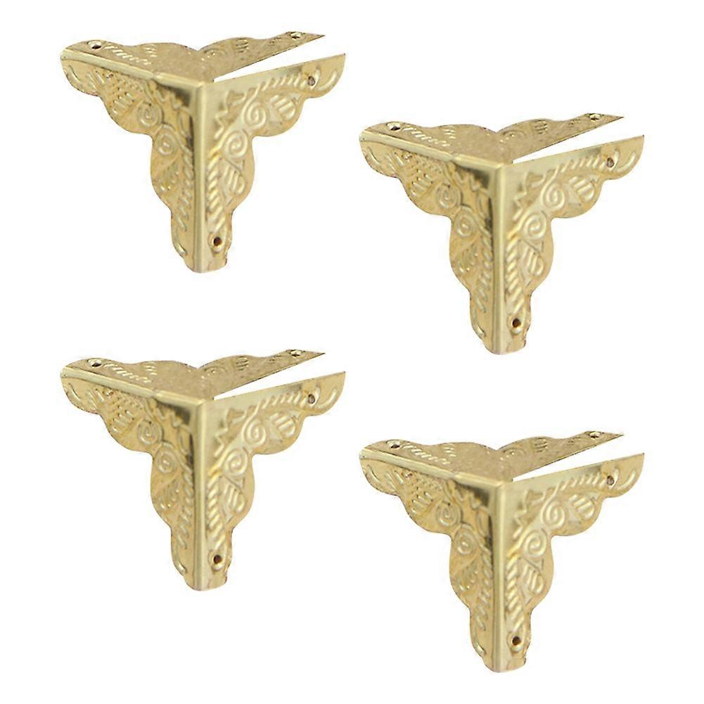 4Pcs 25mm Antique Triangular Corner Bracket Hardware Luggage Case Protector mengxi