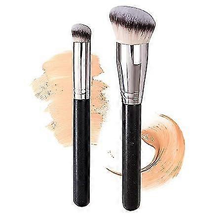 Make-up-Pinsel Kunstfaser-Foundation-Pinsel 2er-Pack