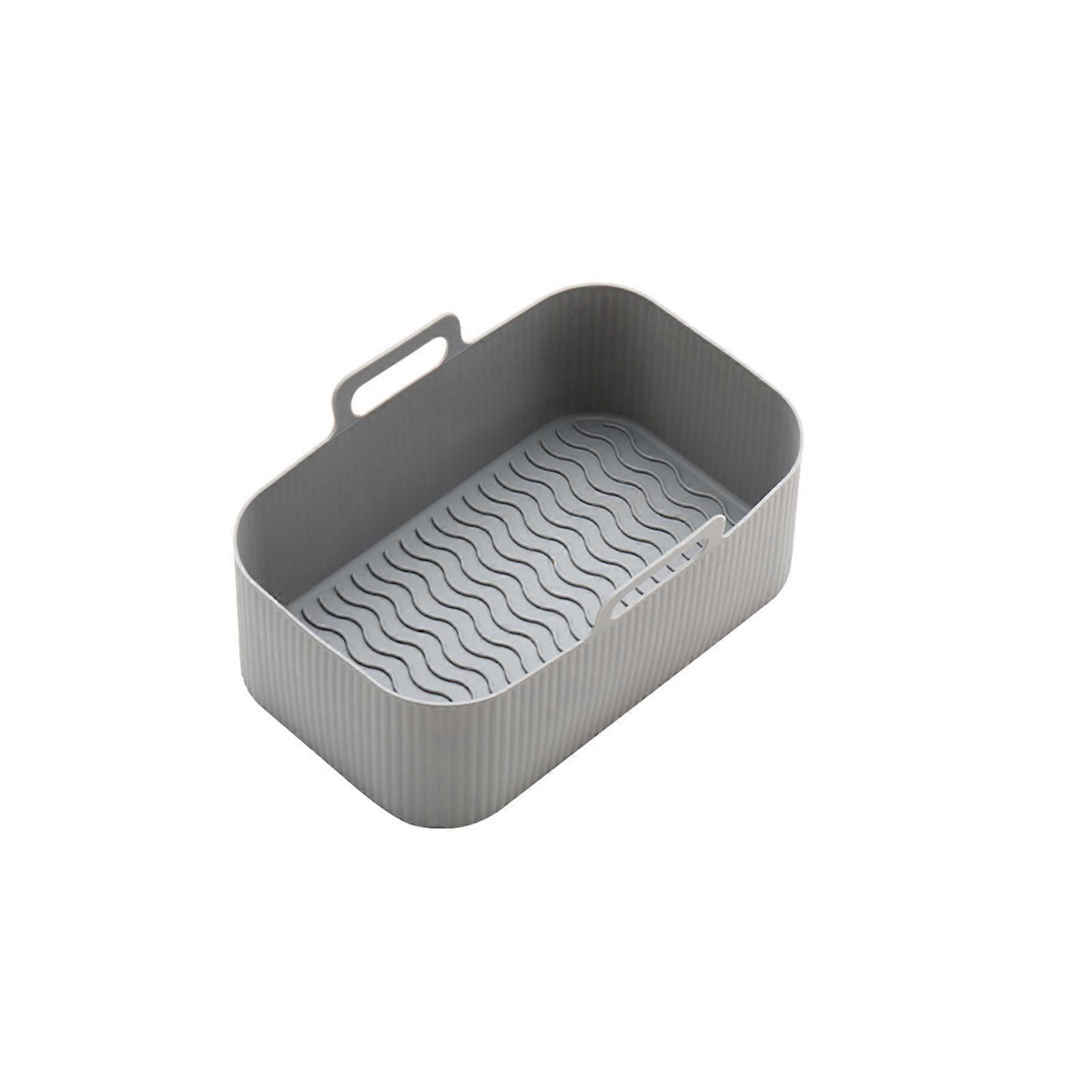2023 New Fryer Silicone Liner Square Air Fryer Silicone Pot Reusable, Silicone Baking Basket/Tray
