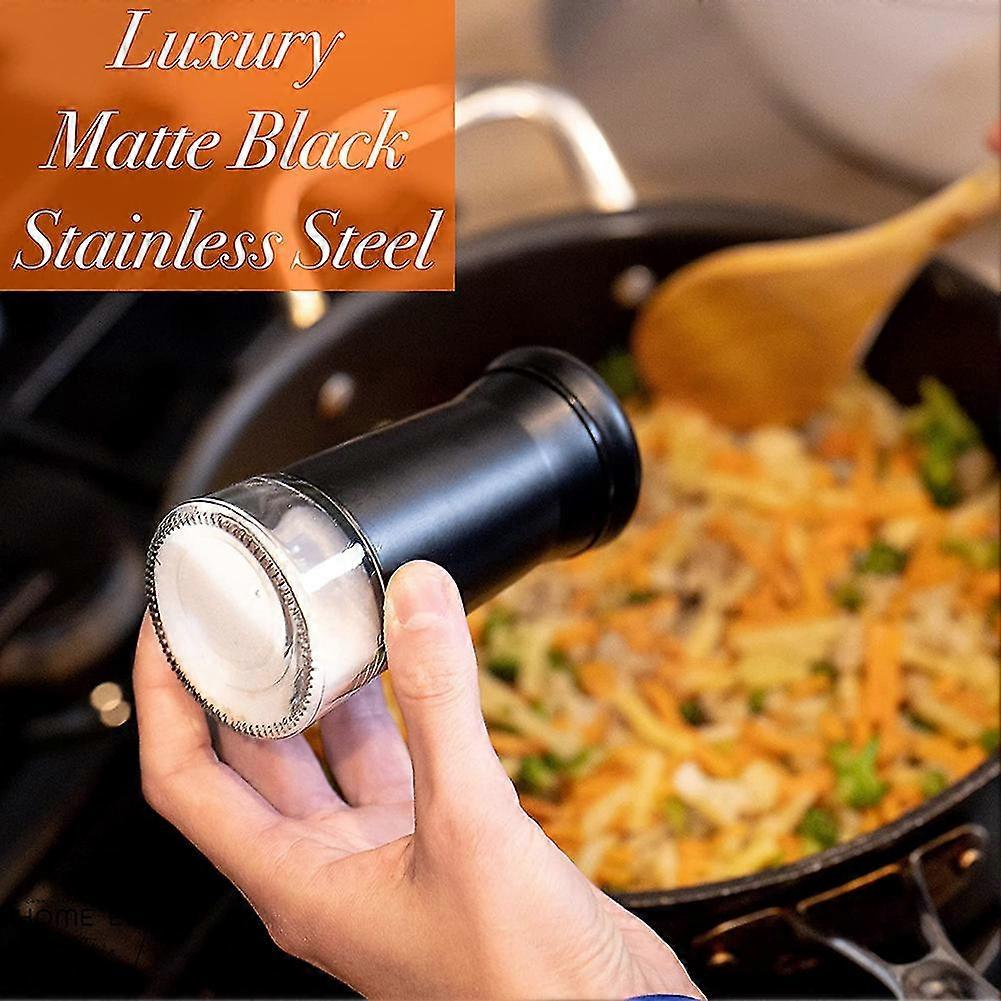 2pcs Cooking Pepper Shaker Salt Dispenser Picnic With Adjustable Pour