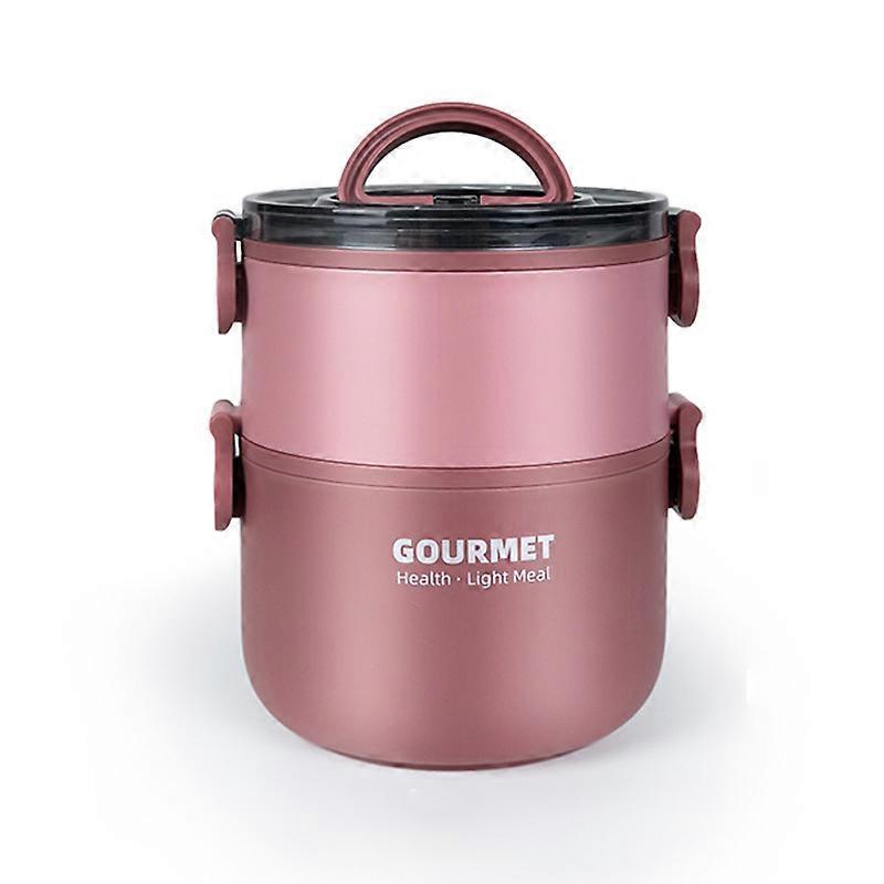 Lunch Box Insulation Bowl Insulated Soup Thermos Thermal Case 304 Stainless Steel Hot Food Container Leakproof Flask-3 layers/2 layers/1 layer optiona