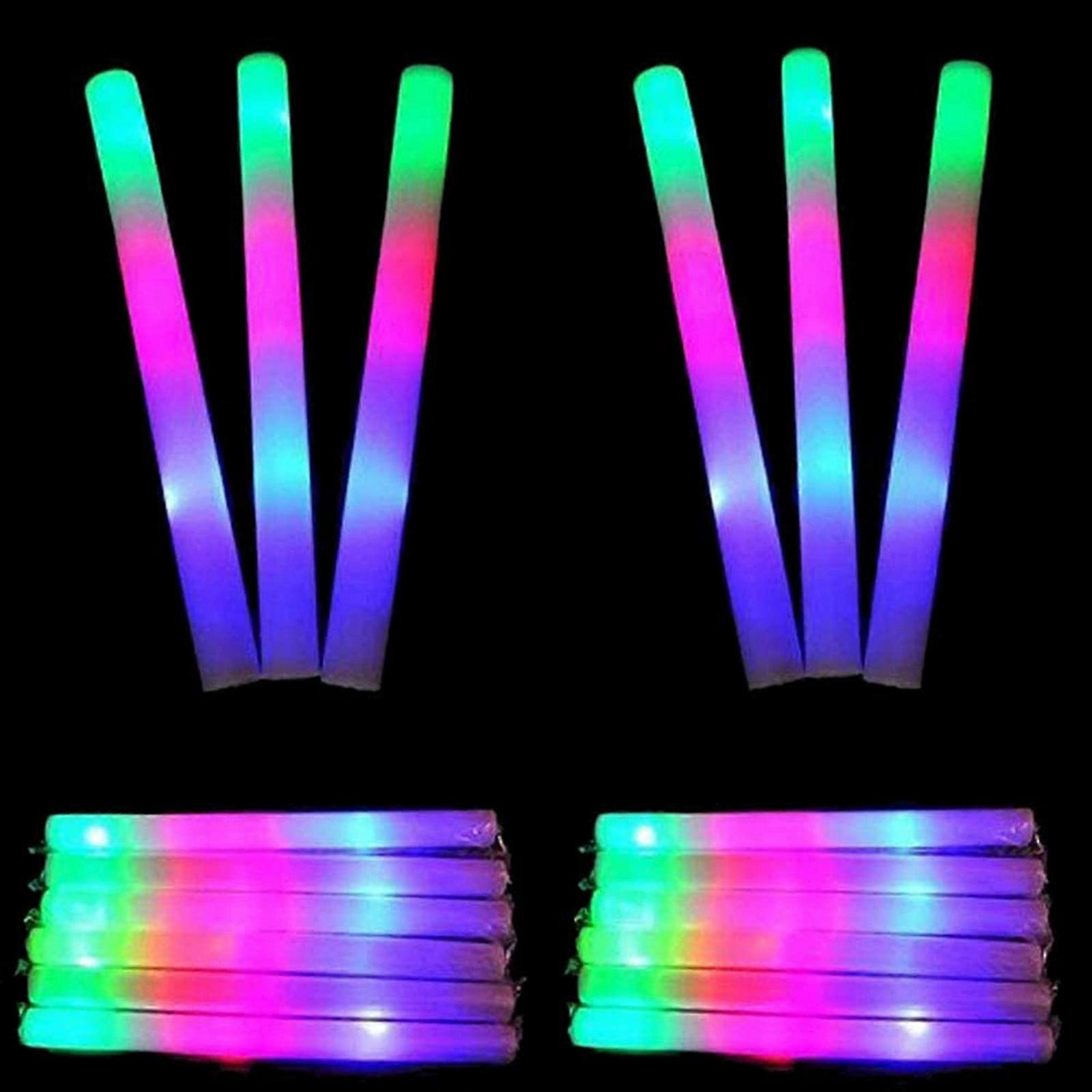 30pcs Light Up Foam Sticks Glow Party Led Flashings Vocal Concert Reuseable Led Light Foam Stick