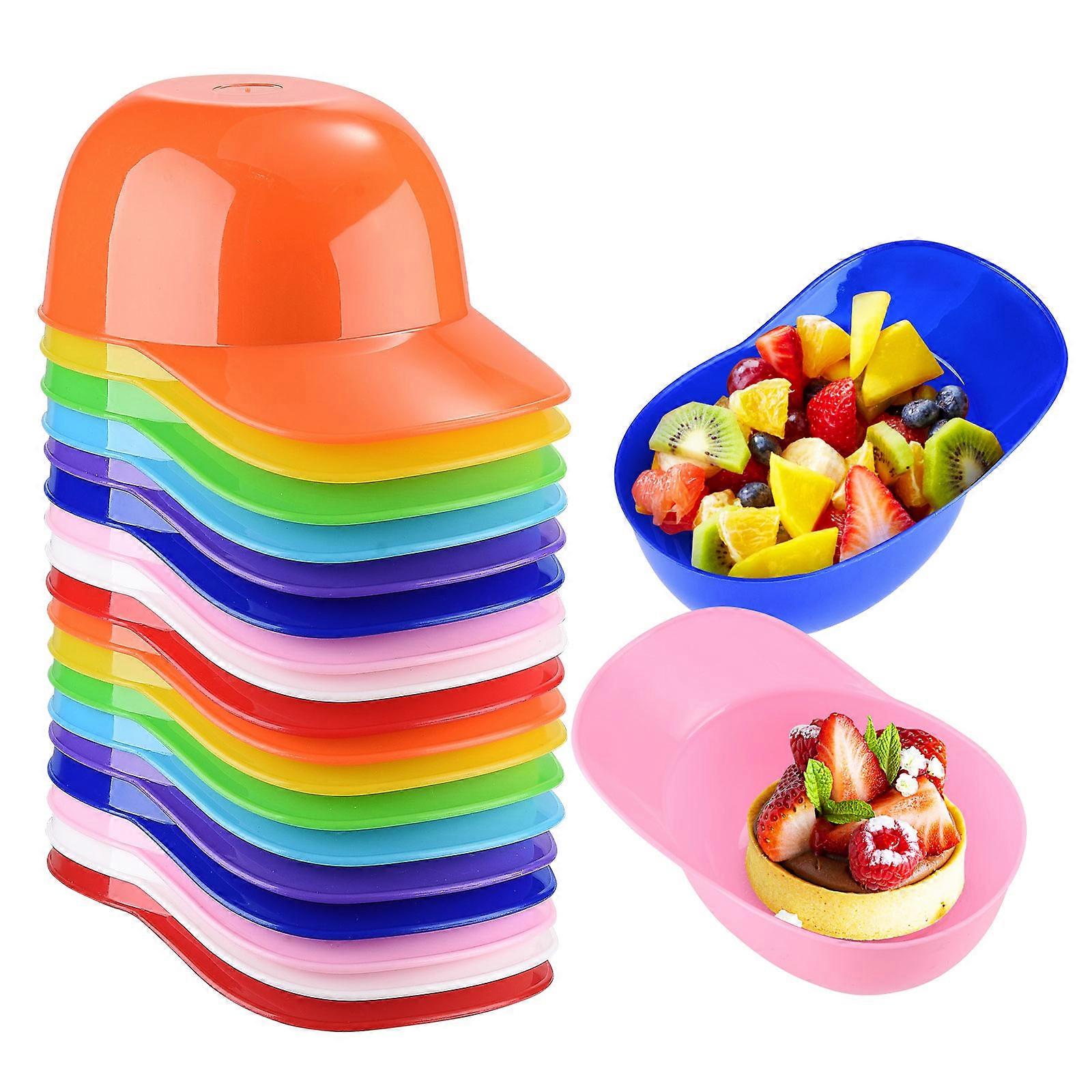 6/18pcs Mini Baseball Cap Helmet Bowl Utensils Tableware Theme Party Decoration Ice Cream Dessert Container Tray