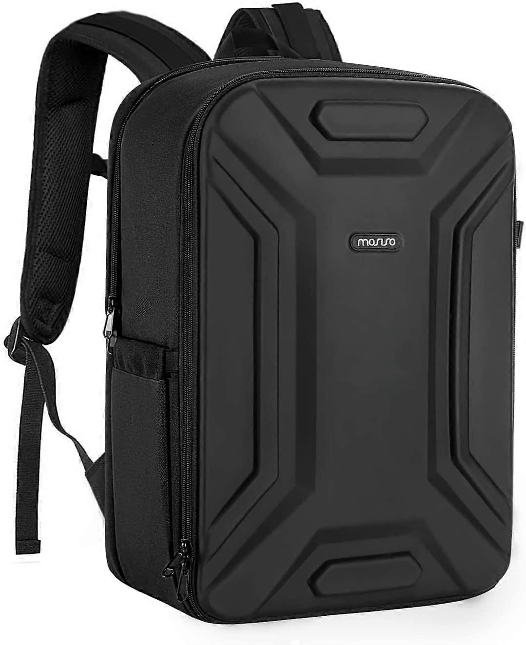 Camera Backpack, DSLR/SLR/Mirrorless Camera Bag Waterproof Symmetric Geometric Hard Shell with Tripod Holder&15-16 inch Laptop Compartment Compatible