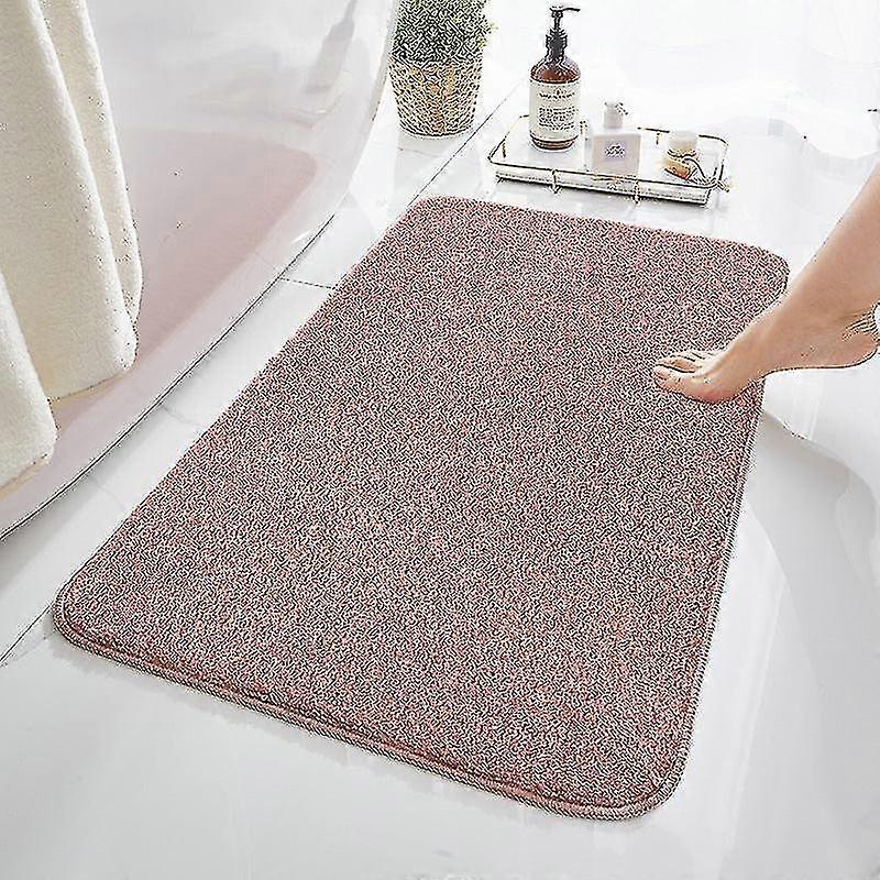 Bath Mat Non Slip Absorbent Shower Bathroom Rug Carpet Solid Color No623