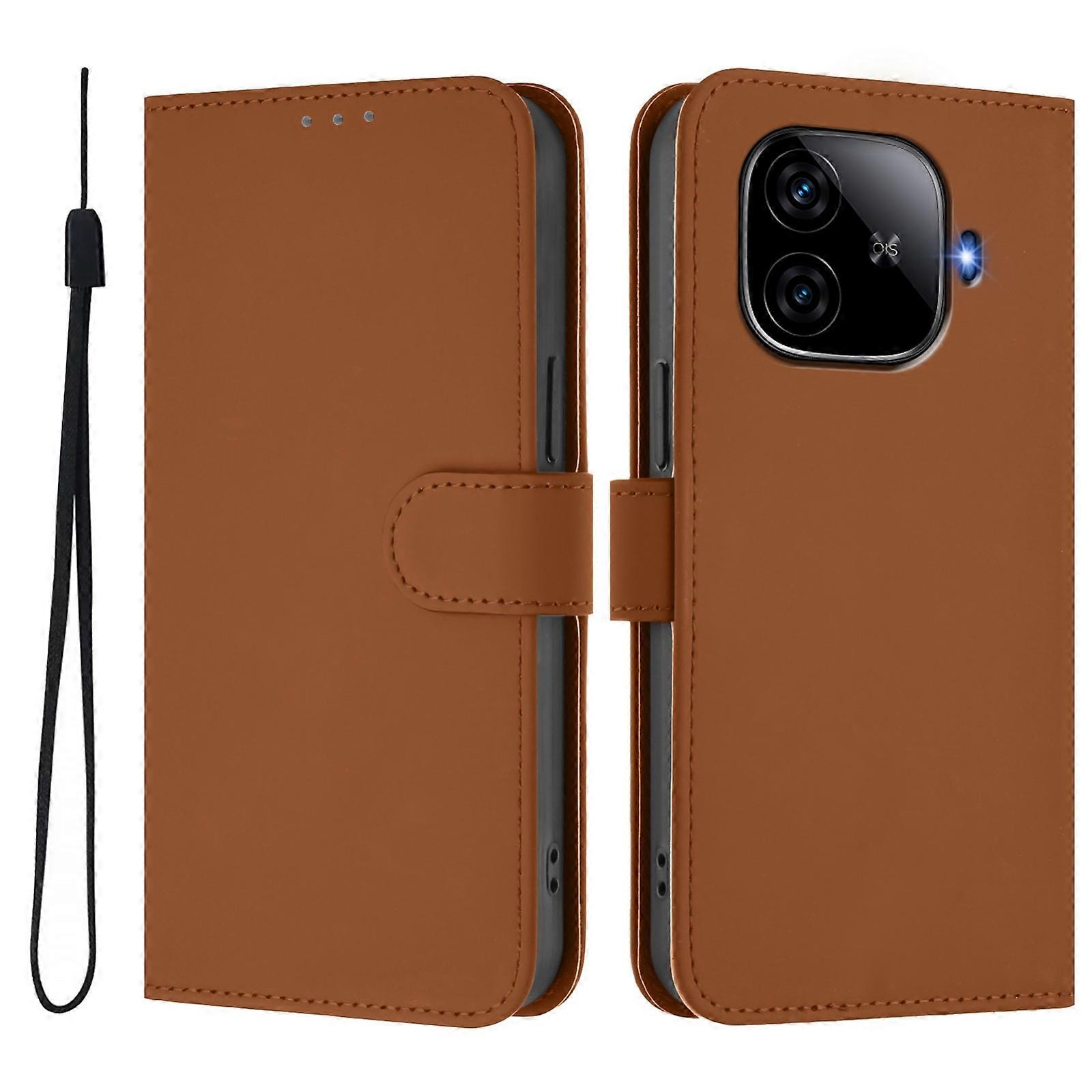 Solid Color PU Case For vivo iQOO Z9 5G / Z9 Turbo 5G