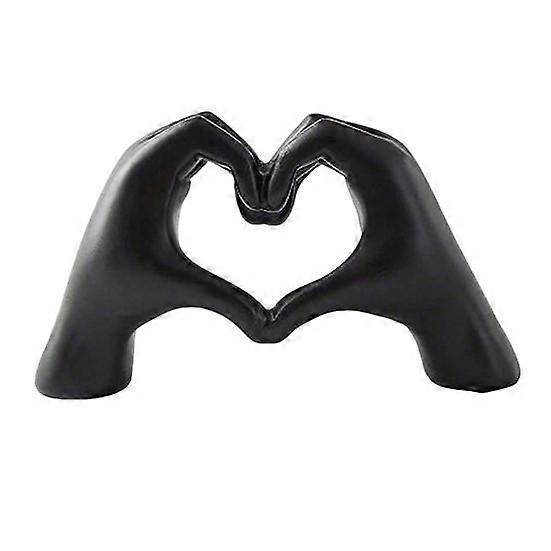 Love Heart Hand Figurine Heart-shaped Gesture Resin Statue Sculpture Home Office Wedding