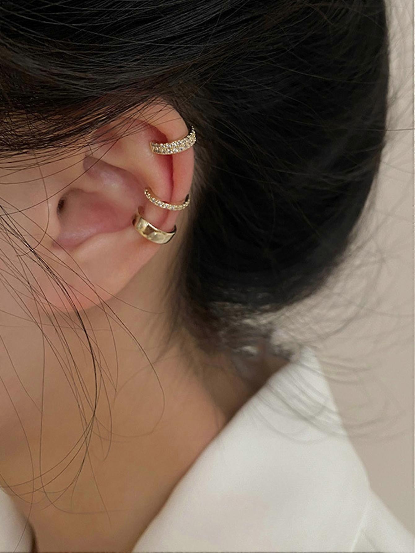 HOTNICE 3pcs Single Side C Shaped Ear Cuff