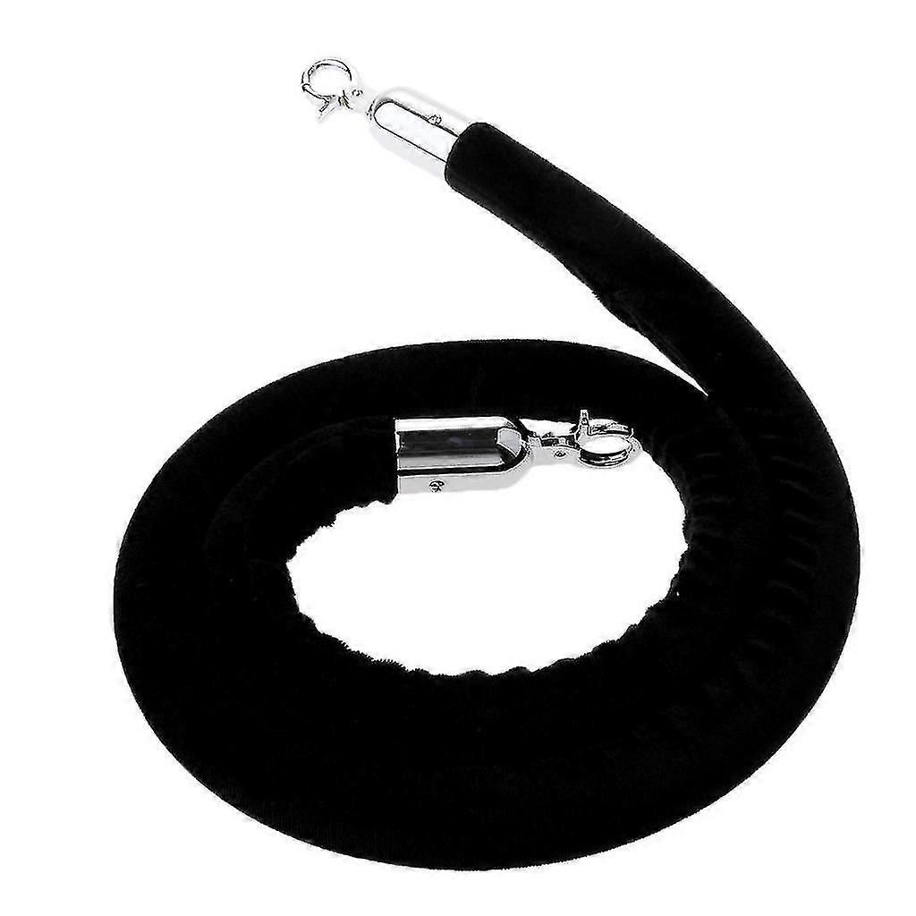 1.5m Velvet Rope Crowd Control Stanchion Post Queue Line Barrier Red
