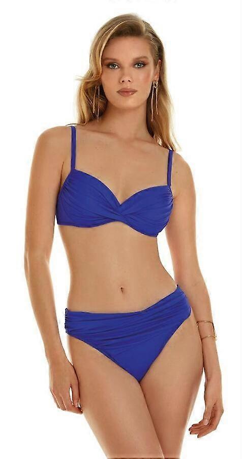 Bad & Beach Roidal BIKINI Top ALEXIA/ Slip ROMINA Blue Reflex