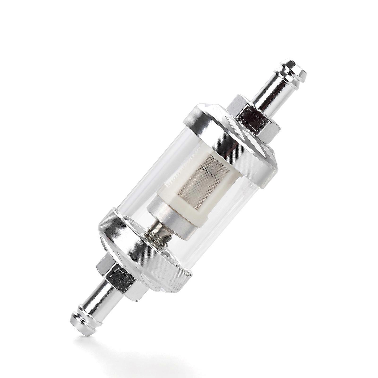 Universal Motorcycle Fuel Filter - Silver, Various Styles Shipped Randomly