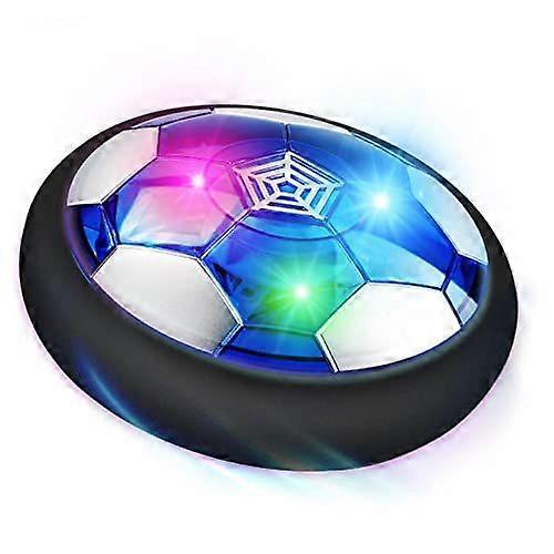 ホバーサッカーボール、充電式エアパワーフローティングフットボールサッカー、LEDライト付き、屋内屋外スポーツボール18CM