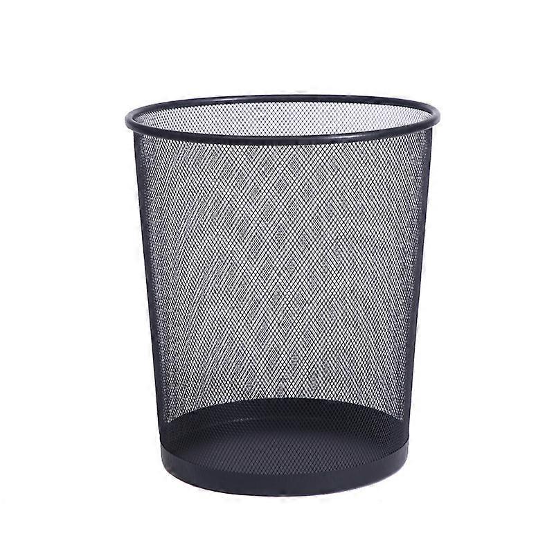 Garbage Net, Black Office Trash Can, Stainless Steel Trash Can