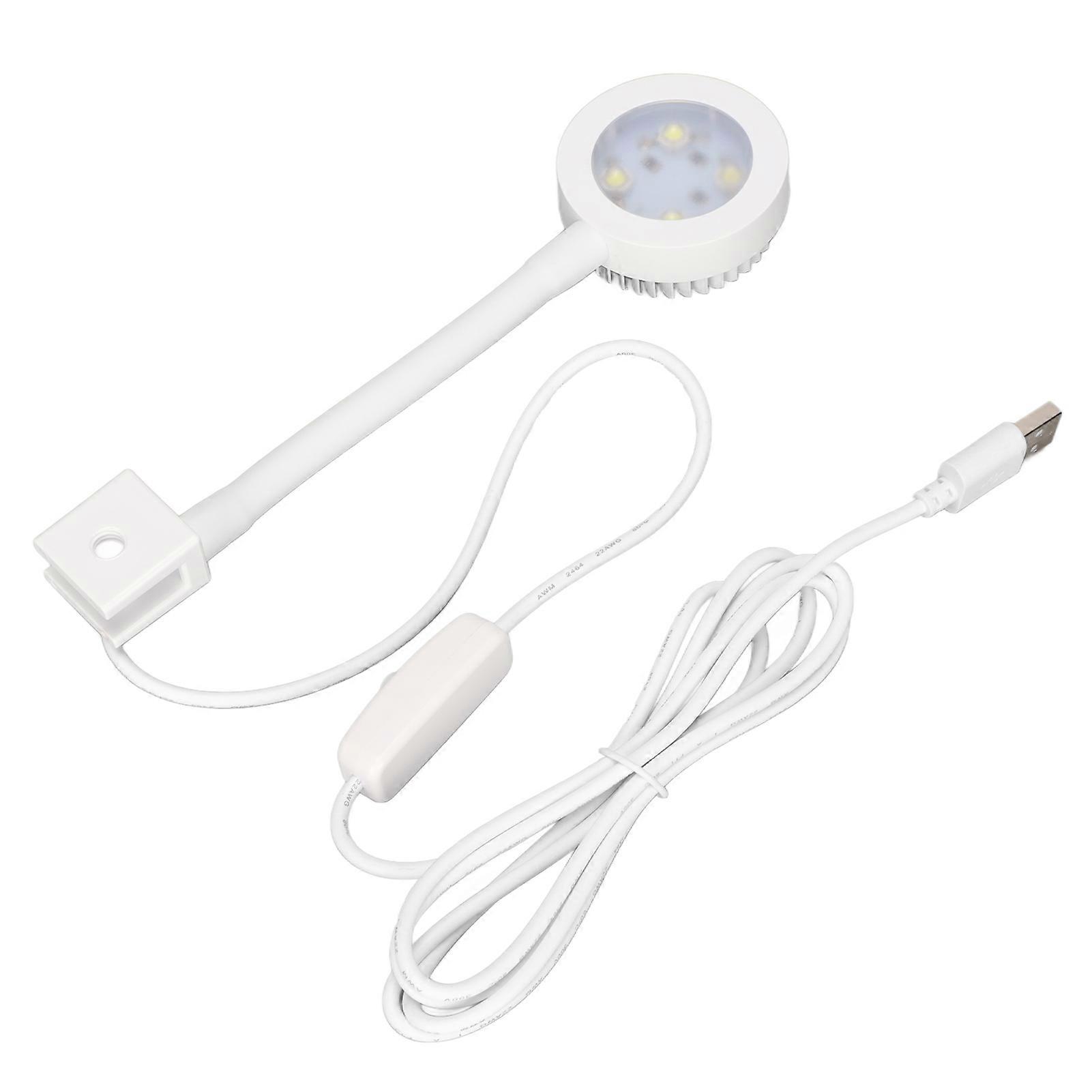 Small Aquarium Light High Brightness 360° Rotatable Clip On LED Fish Tank Lamp for Within 0.4in Thickness