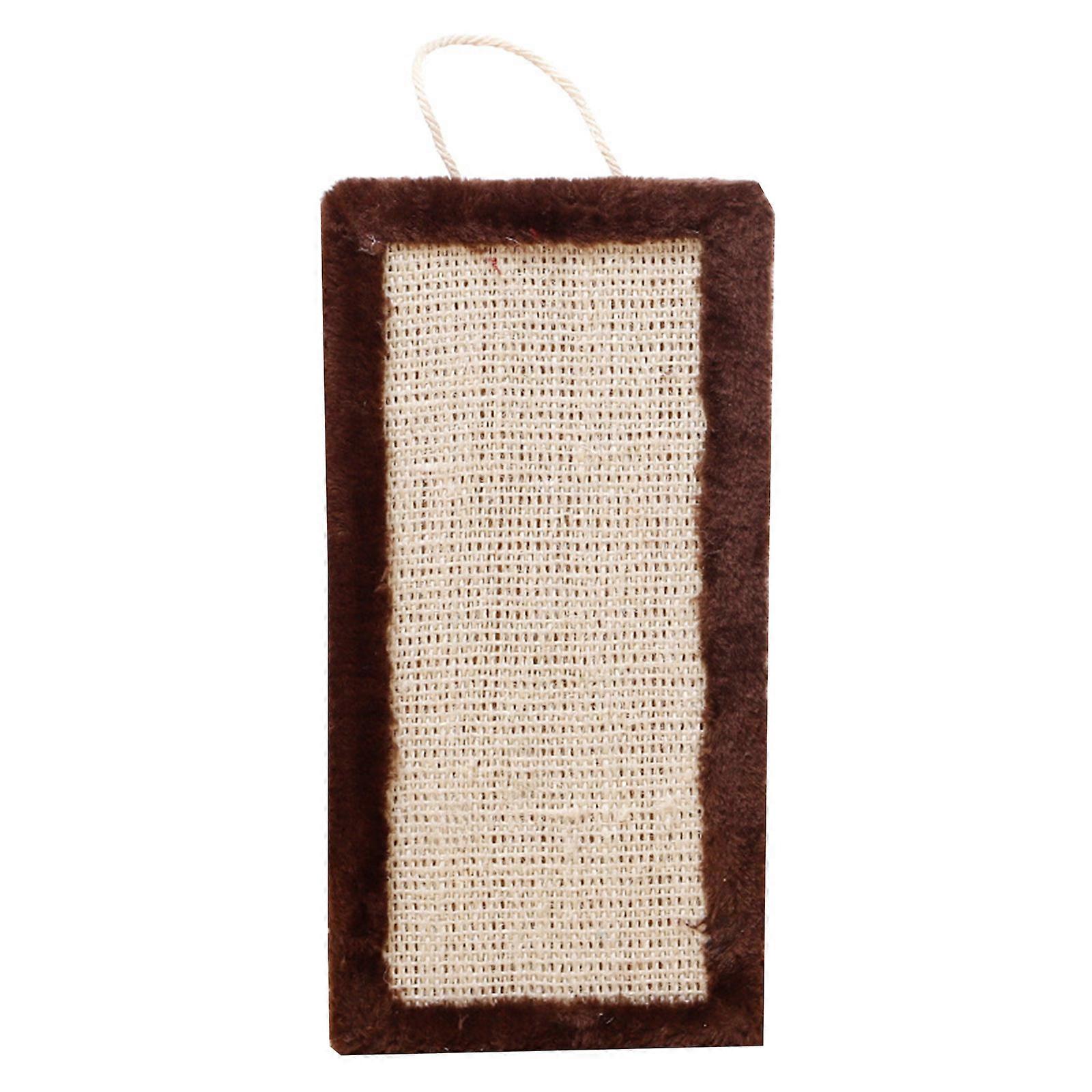 Cats Scratcher Sisal Board Kitten Scratching Particle Board Lounge Bed Rectangle Scratching Post Cat Claw Training Pad  coffee color
