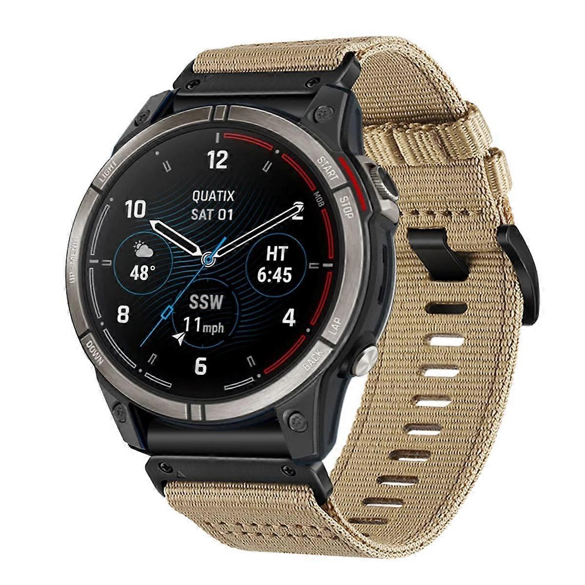 Nylon Canvas Strap For Garmin Quatix 7 Pro