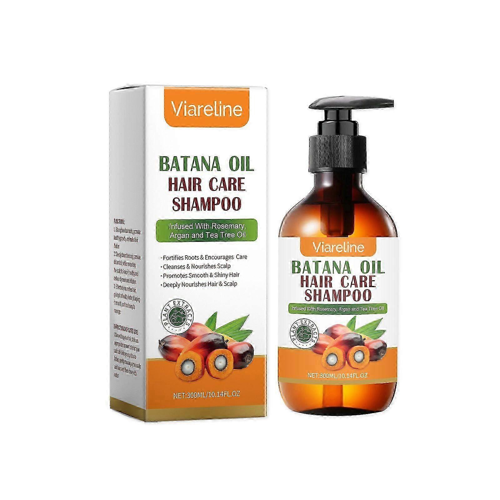 Batana Oil Shampoo for Hair Growth - Σαμπουάν ρουτίνας για αραίωση μαλλιών για γυναίκες και άνδρες - 9-σε-1 Φυσικό Σαμπουάν Τριχόπτωσης με Βιοτίνη, Έλαιο Δενδρολίβανου -