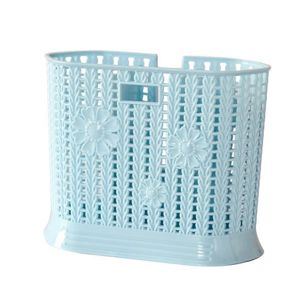 Tableware Storage Organizer Kitchen Tools Holder Box Drying Rack for Chopsticks Folk(Blue)