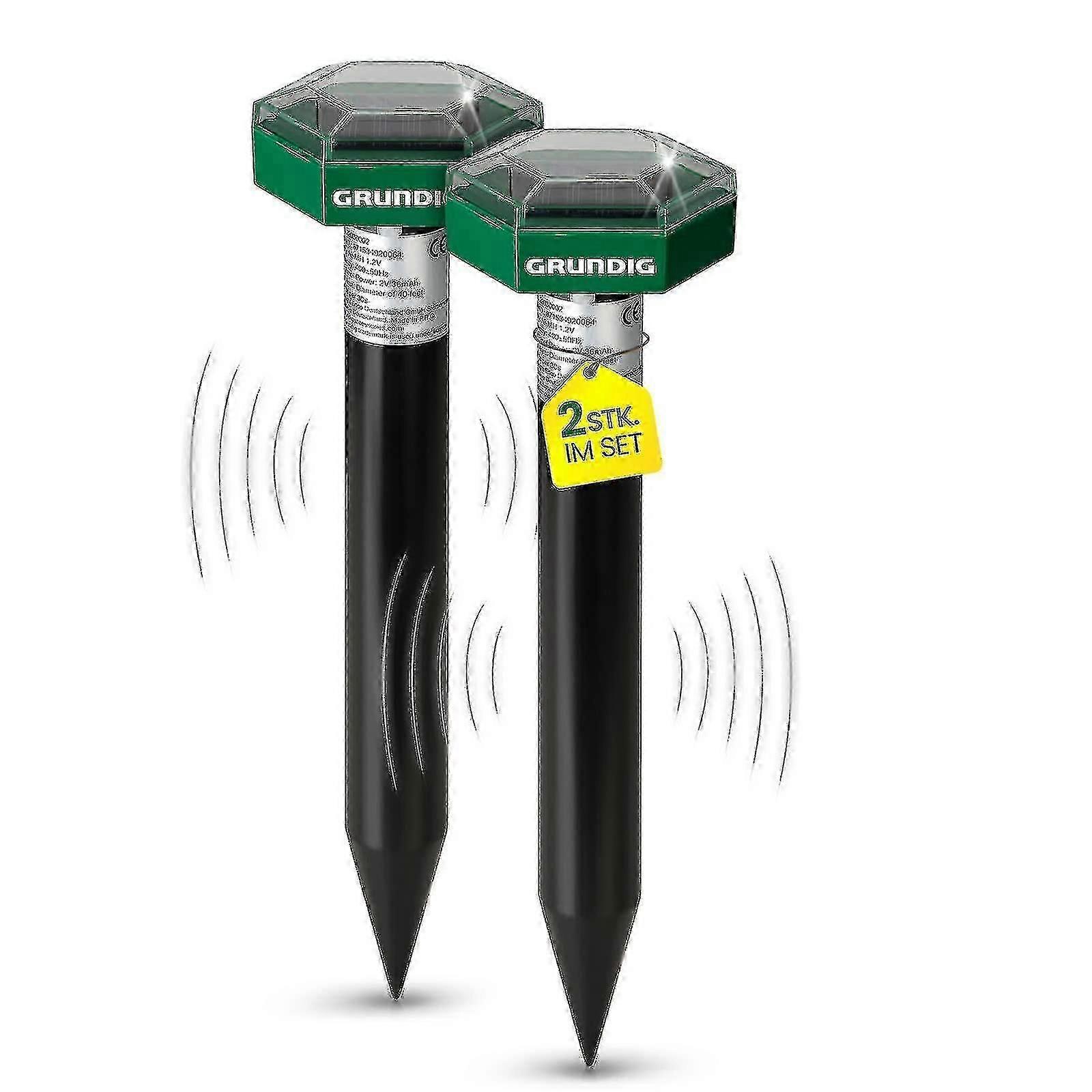 Vole Repellent Pack, Quick Effective Radius, Solar Powered, Mole Control