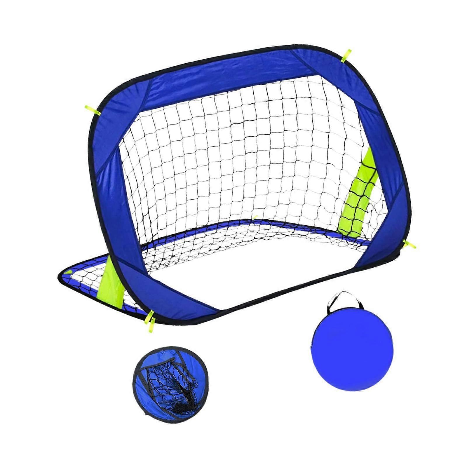 Kids Soccer Goal Net Compact Folding Football Goal for Yard Playground Garden Blue