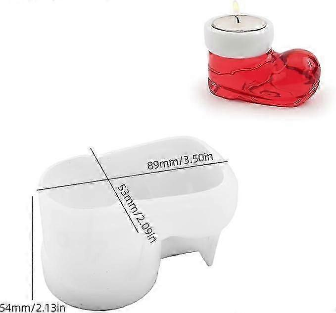 Actvty Christmas Boots Candle Holder Resin Molds, 1Pc Tealight Candle Holder Silicone Molds for Resin Casting, Cement Concrete, Plaster, DIY Resin Cra