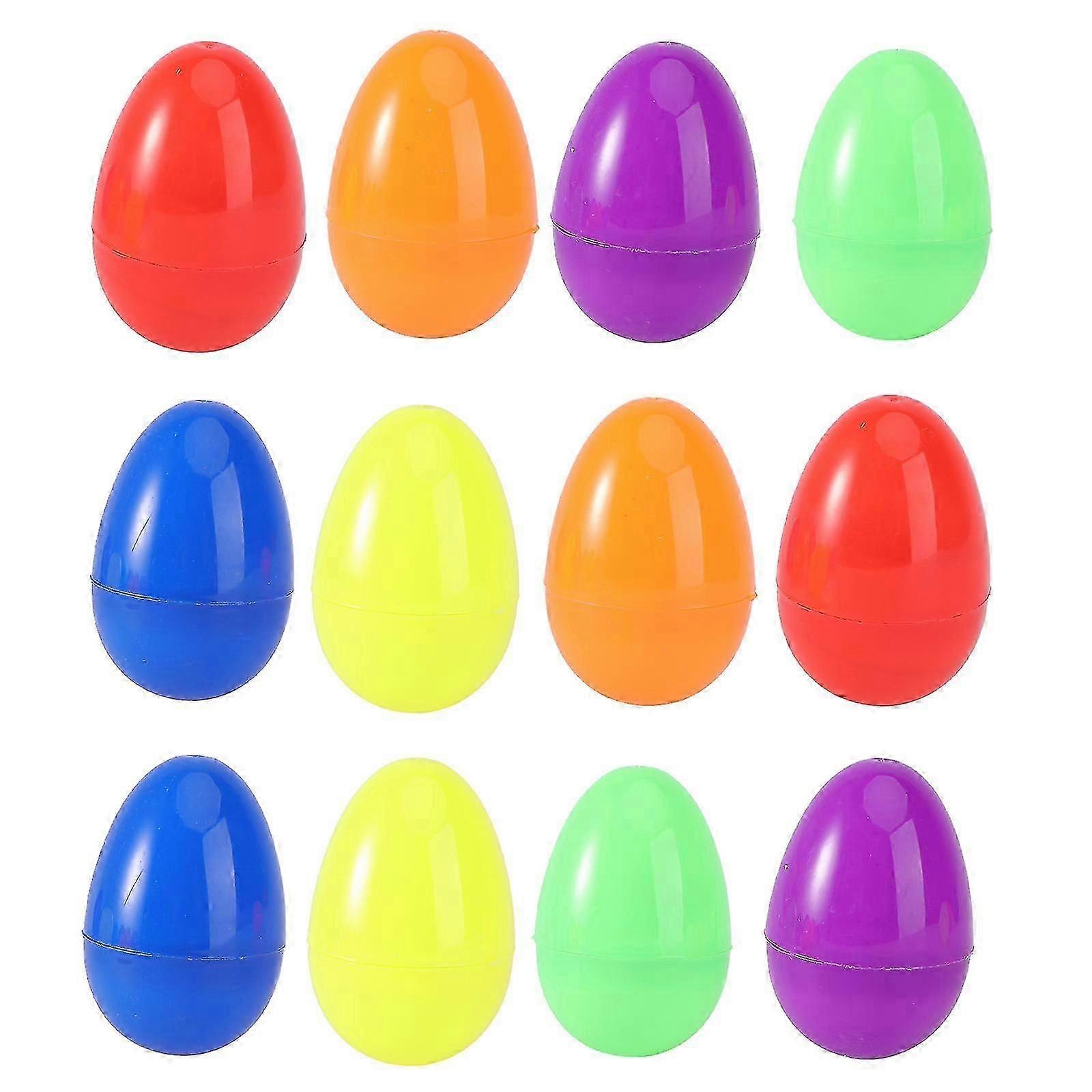12 Pcs Out Door Decor Easter Decoration Plastic Easter Eggs Easter Party Favors Kids Easter Eggs Rabbit Eggs Easter Stuffer