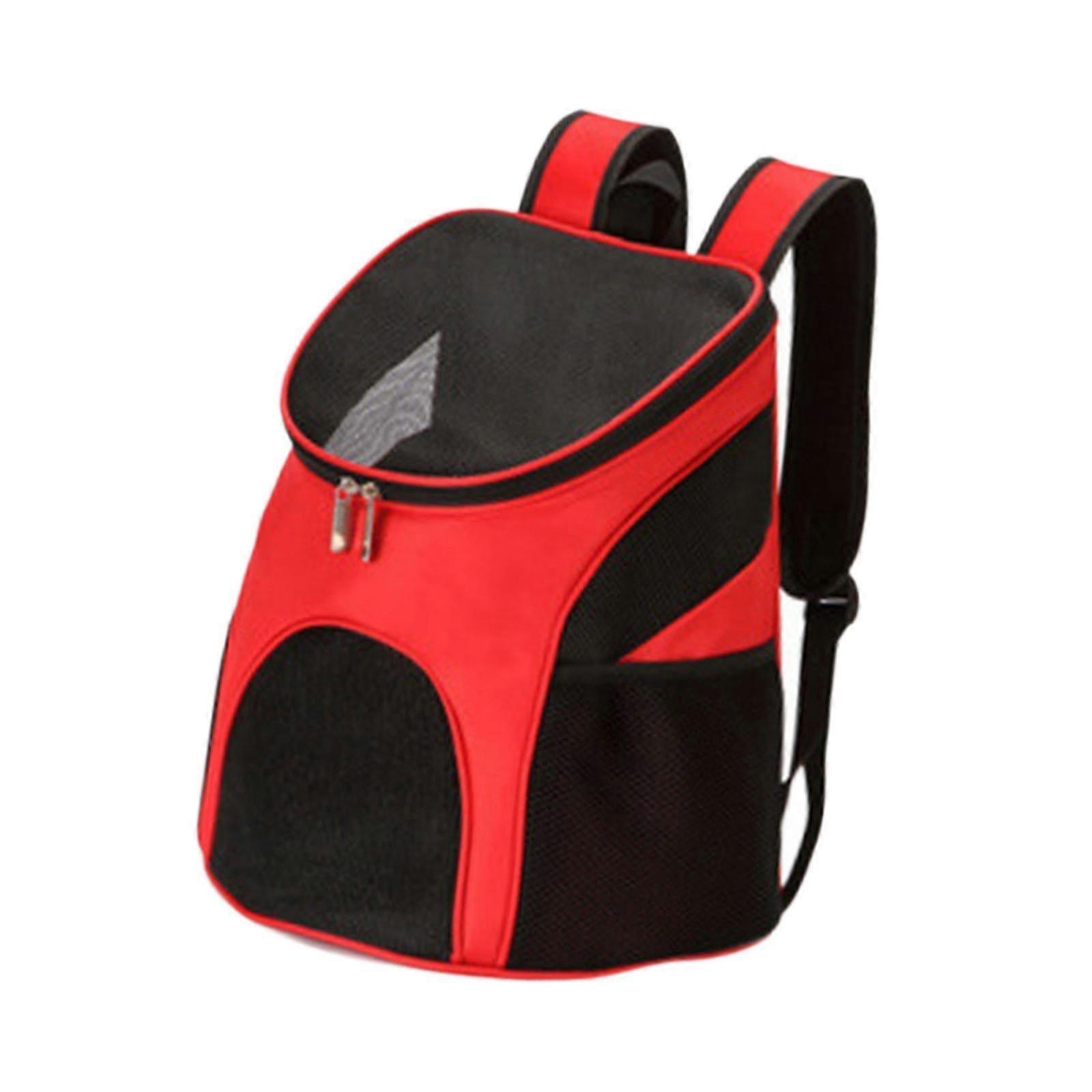 Dog Carrier Backpack Sturdy with Mesh Ventilation for Kitten Dog Red