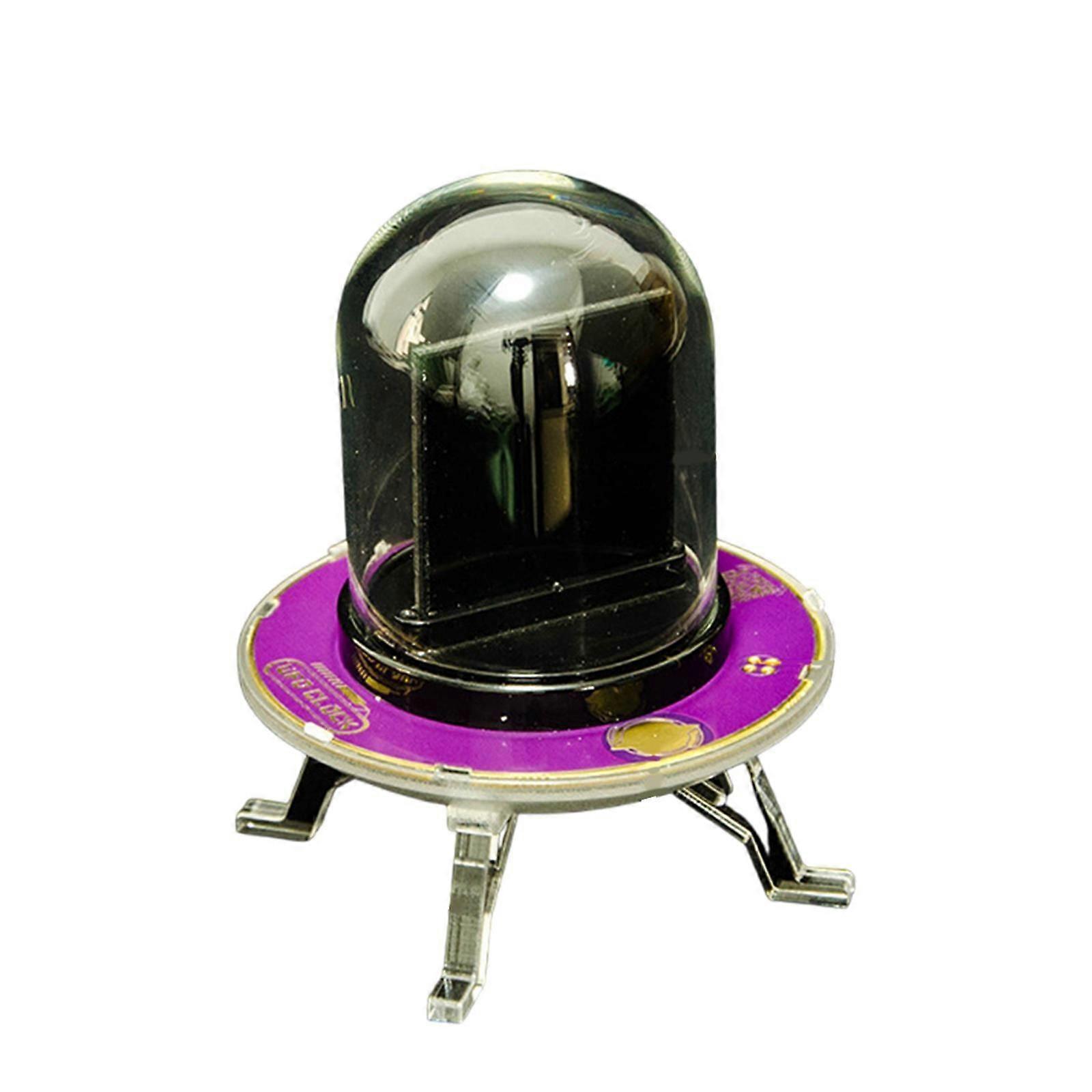 UFO-Form Smart Digital Uhr Transparente Abdeckung für Desktop-Wettervorhersage