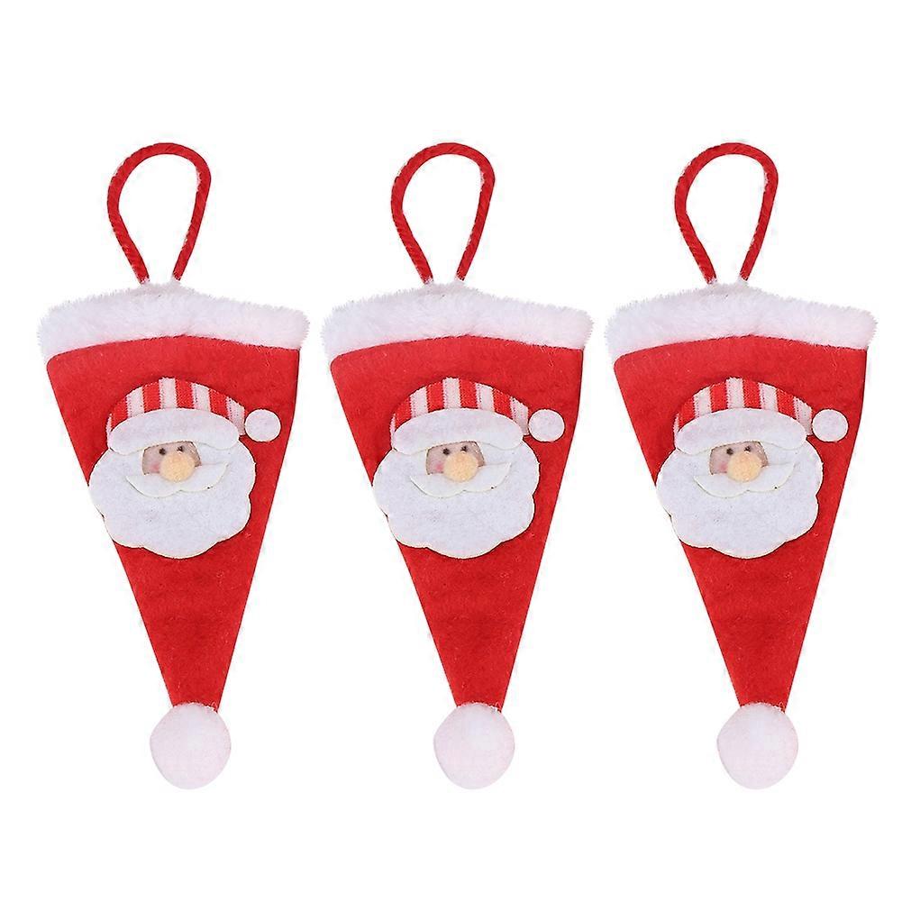 Christmas Decorative Hat Shaped Cutlery Holder and Fork Set