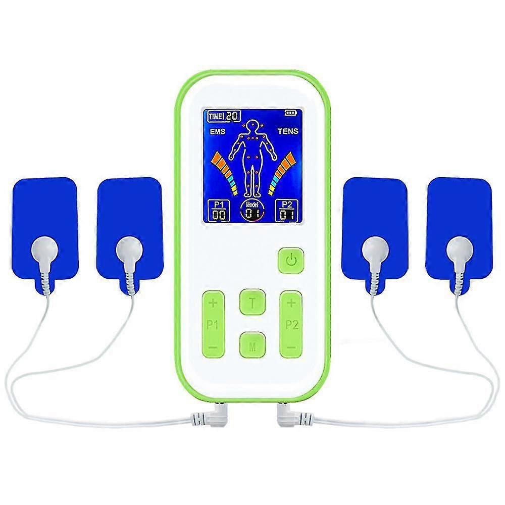 Professional Electronic Pulse Massager Dual Channel TENS EMS Device - 35 Modes Muscle Stimulator