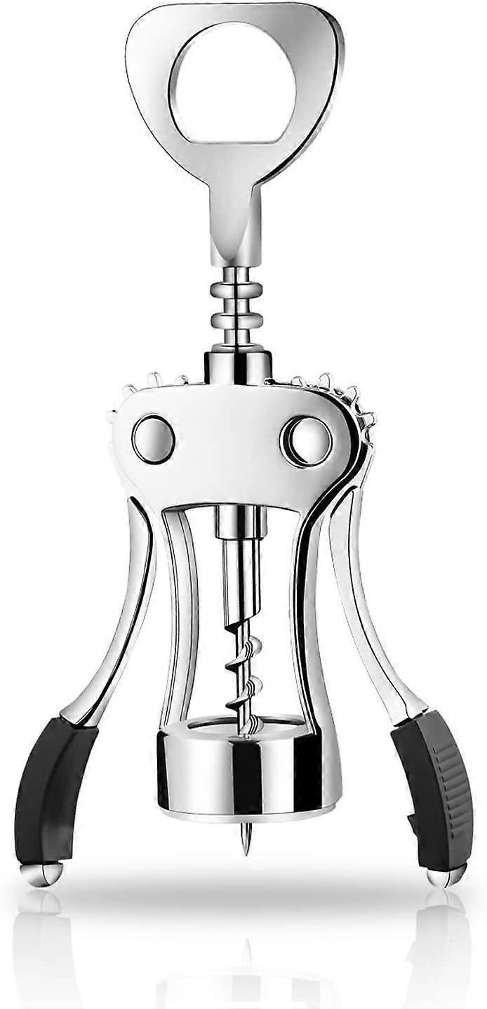 Wine Corkscrew, Stainless Steel All in one Wing Corkscrew, Self Centering Worm