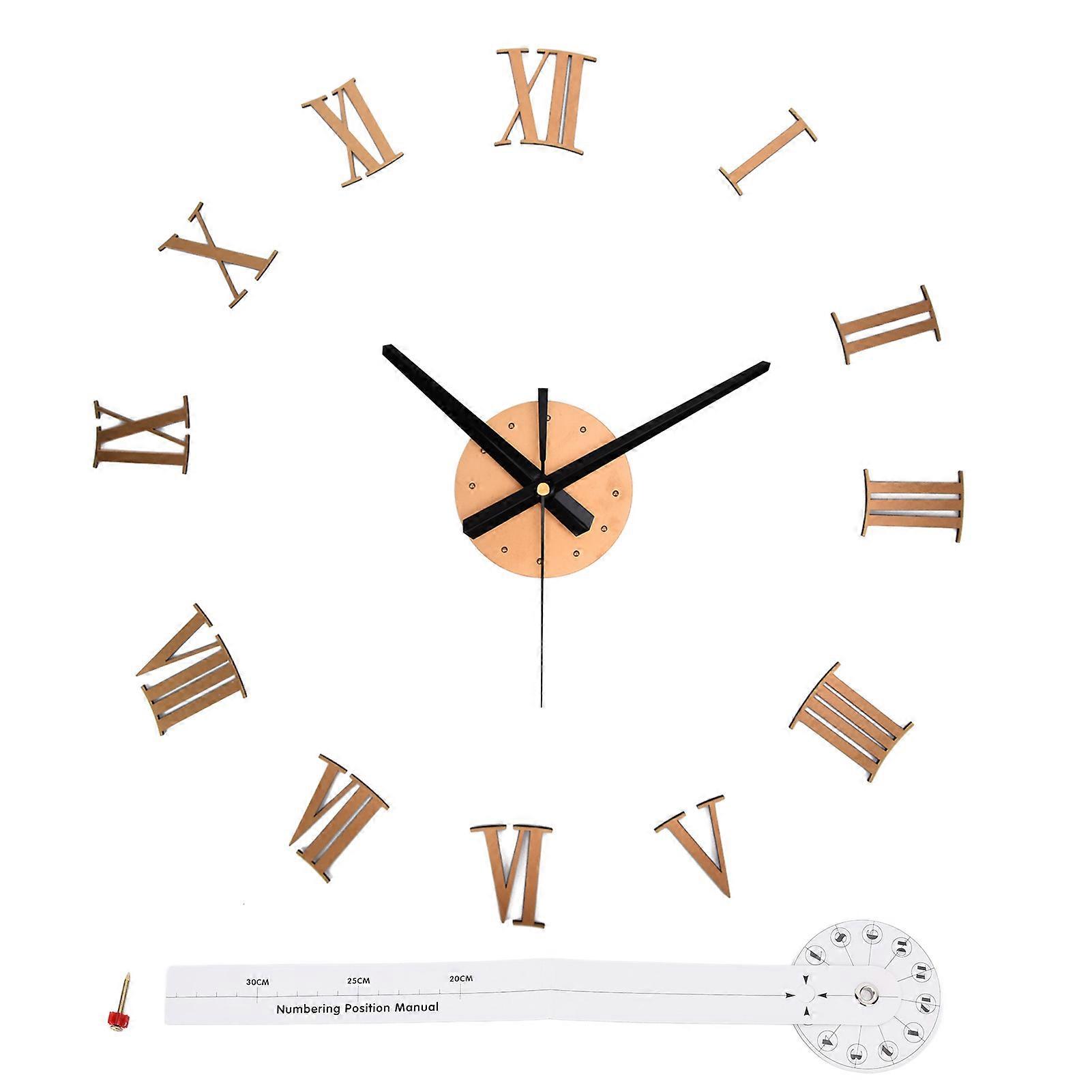 Living Room Wall Clock Frameless Silent Movement DIY Clock For Office Decoration