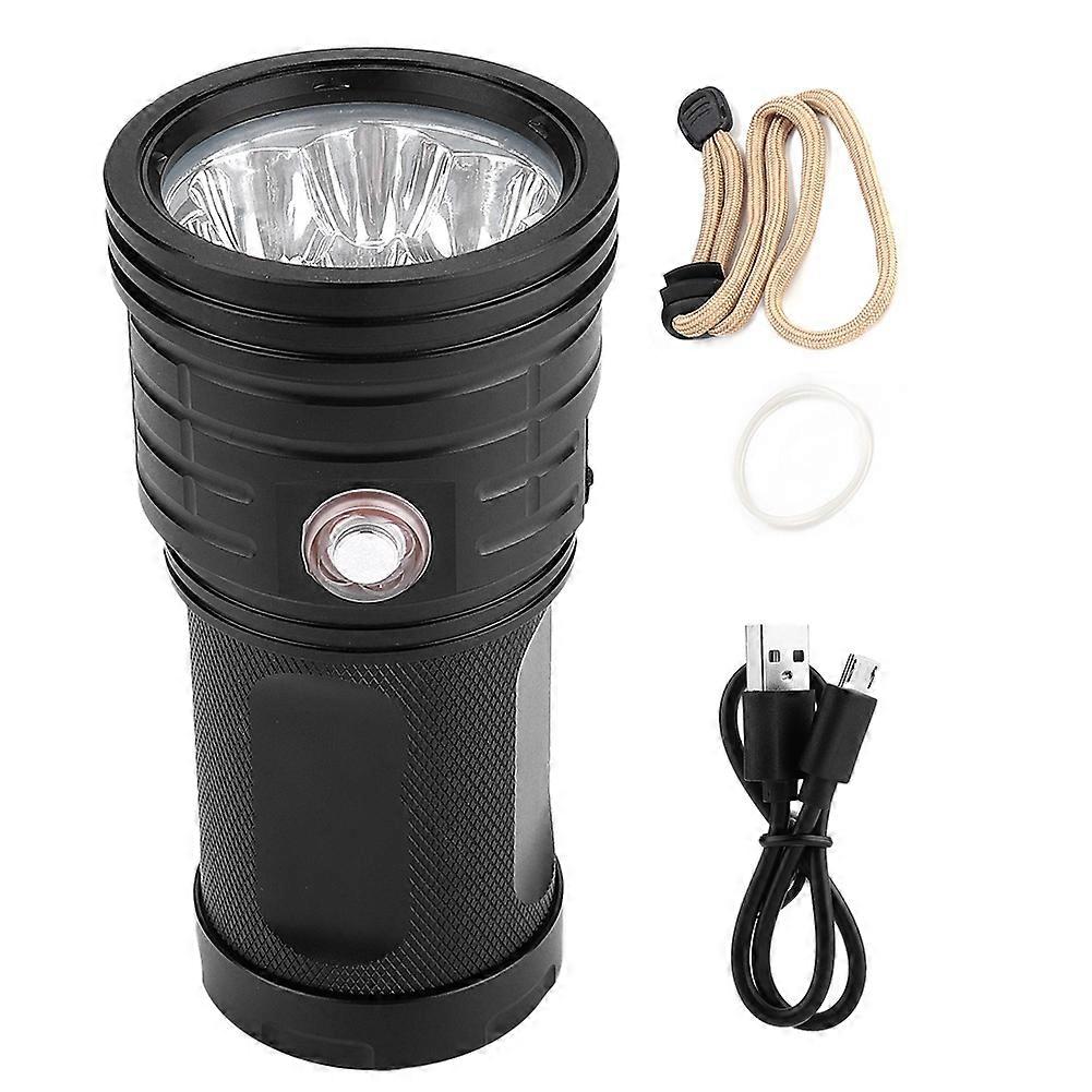Aluminum LED Outdoor Torch with USB Charging, High Brightness, Waterproof Design, Portable Camping Light