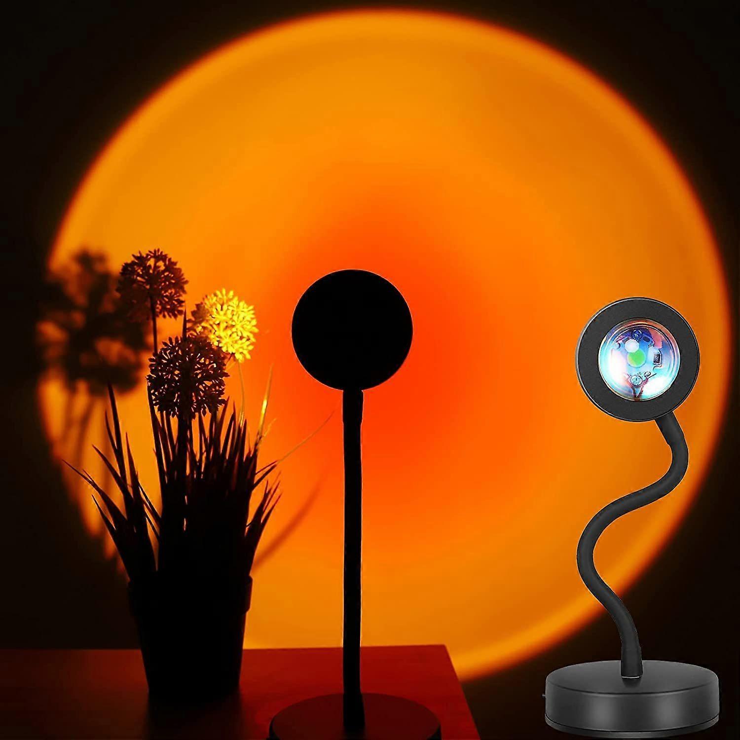 Sunset Lamp Projector Sunset Projection Lamp, 360 Degree Rotation Rainbow Sunset Light Lamp, Night Light Projector LED Lamp, Romantic Atmosphere Proje