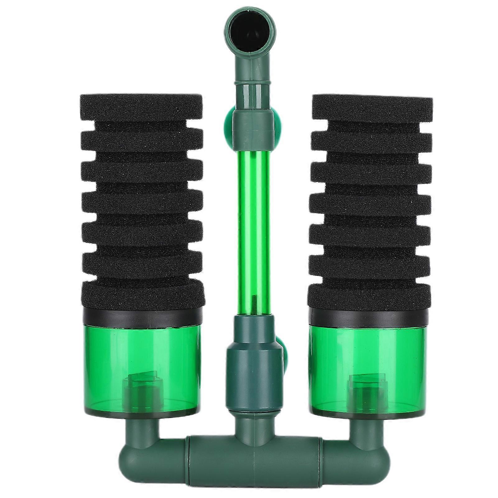Aquarium BioChemical Double Sponge Cleaner Filter Submersible Foam Filter 100A S with Container for Fish Tank