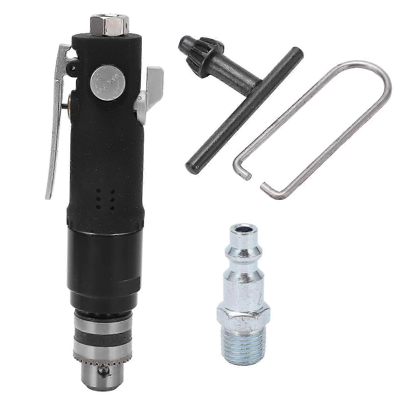 3/8in Air Drill with 3 Jaw Chuck Variable Speed Straight Handle CW and CCW Pneumatic Drill US Style