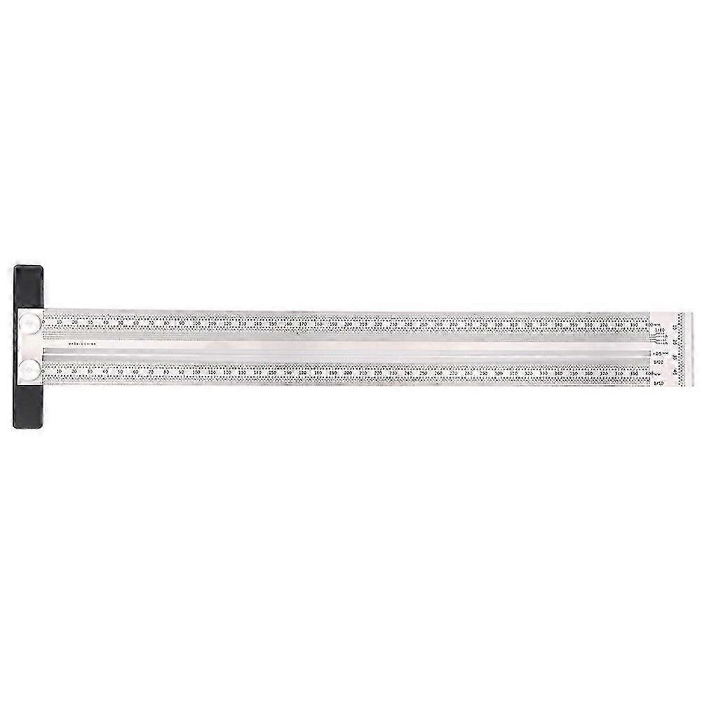 Scribing Ruler Stainless Steel Line Marking Angle Square Measuring Carpentry Tool 400mm