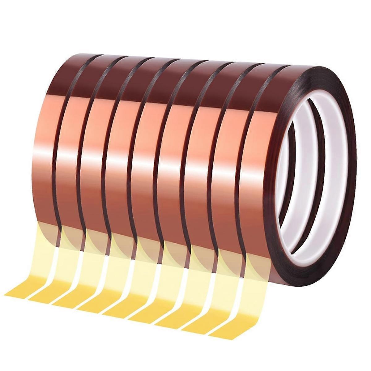 9 Rolls 10mmx33m (108Ft) Sublimation Tape Heat Tape Transfer Tape High Temperature Heat- Tape, Heat