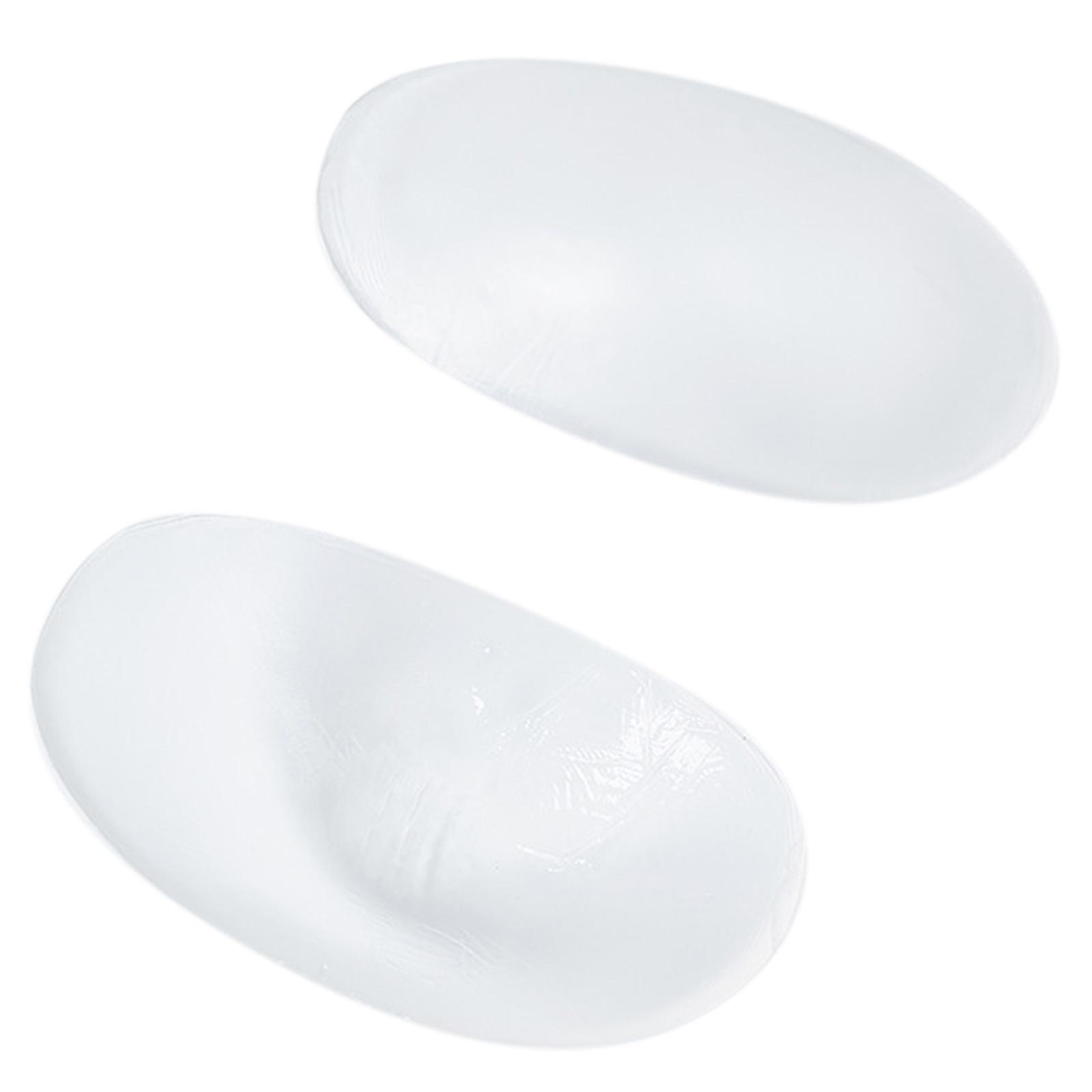 1 Pair Reusable Invisible Shoulder Pads for Women Men Clothing Soft Silicone Sponge Anti-Slip Adhesive Sticky Support Shoulder Height Enhancer Push