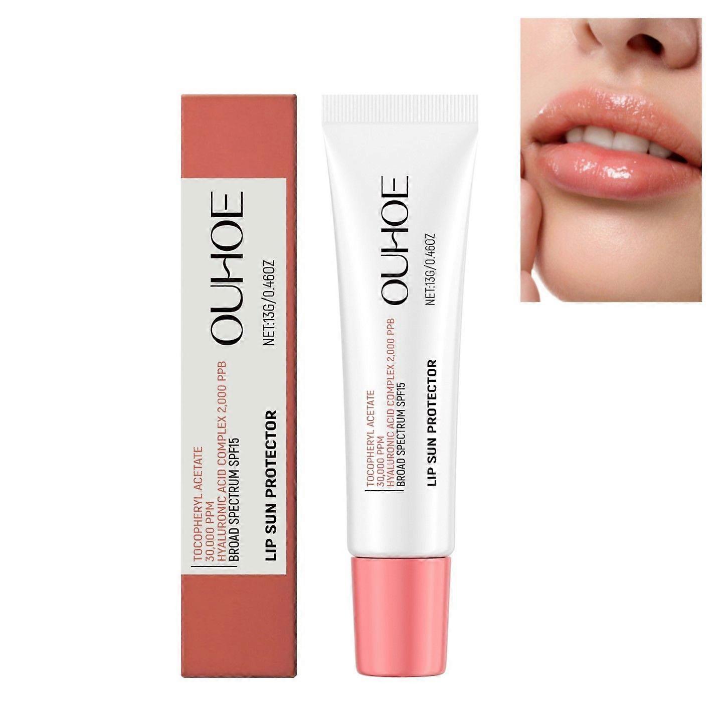 Lip Sun Protector - Lip Tinted Glow SPF 15 Sunscreen Lip Balm for Dry & Sensitive Lips - Hydrating with Hyaluronic Acid & Vitamin E