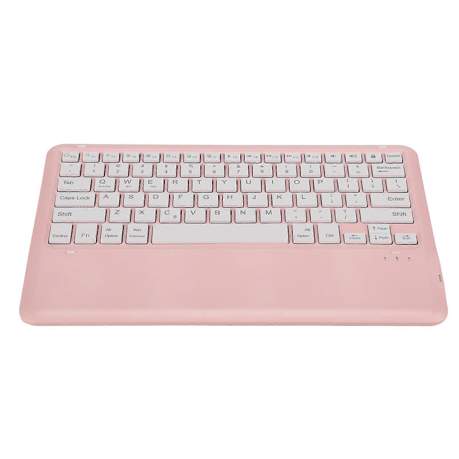 12.4in Pink Wireless Keyboard Case for S8+/S7 FE 2021 Tablets