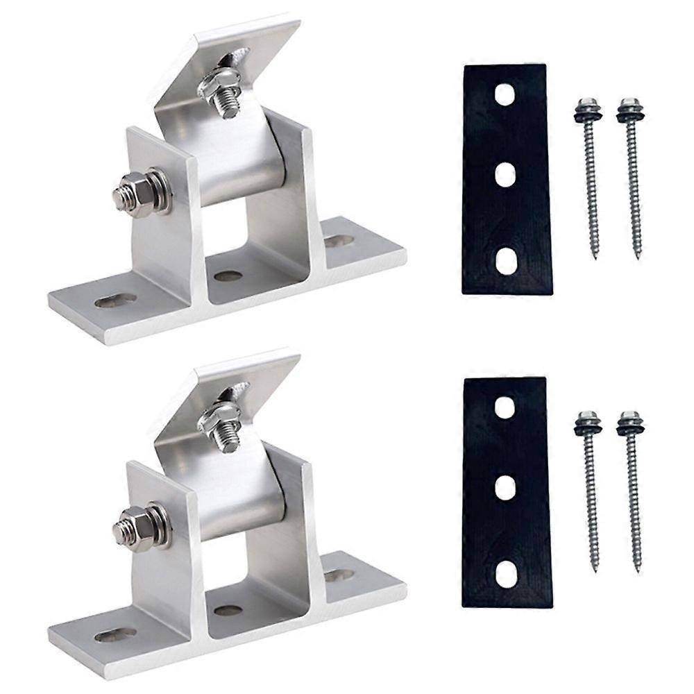 Hjyang Adjustable Foot Mount With Screws And Rubber Pads Solar Panel Rotatable Elevation With Angle Bracket Roof Mounting Attachm MCO