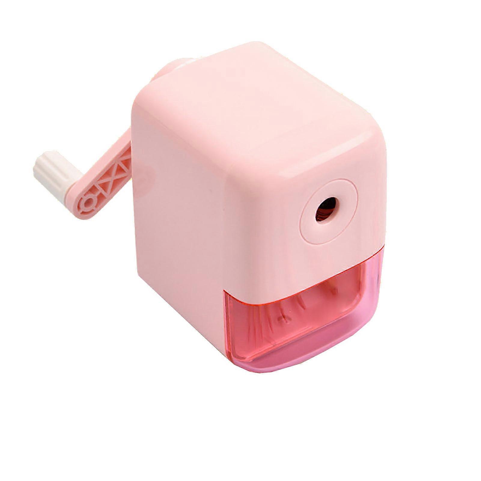 Kids Pencil Sharpener Safe Portable Automatic Grip Efficient Hand Crank Pencil Sharpener for School