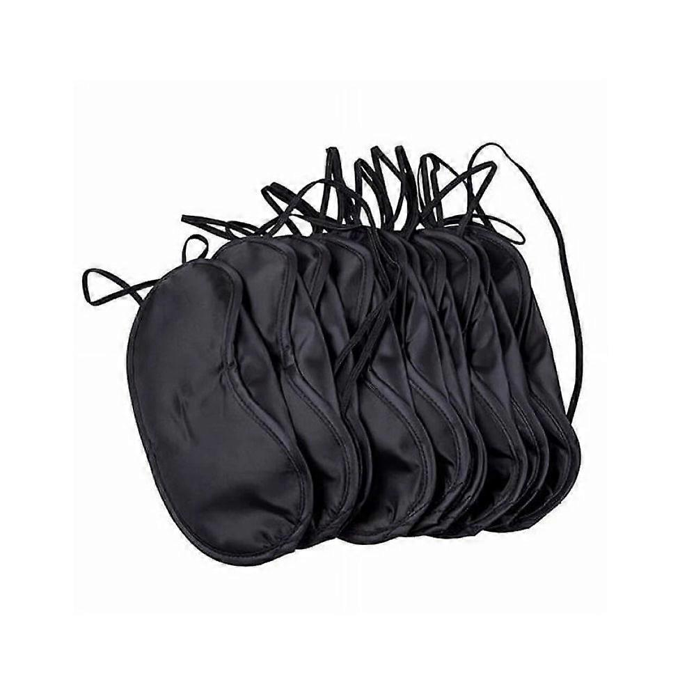 Set of 10 comfortable sleep masks, , anti-fog, black