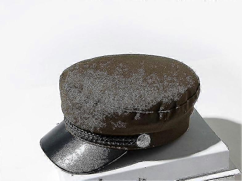 Mode Pu Läder, Militär Vinter Sjöman Hatt