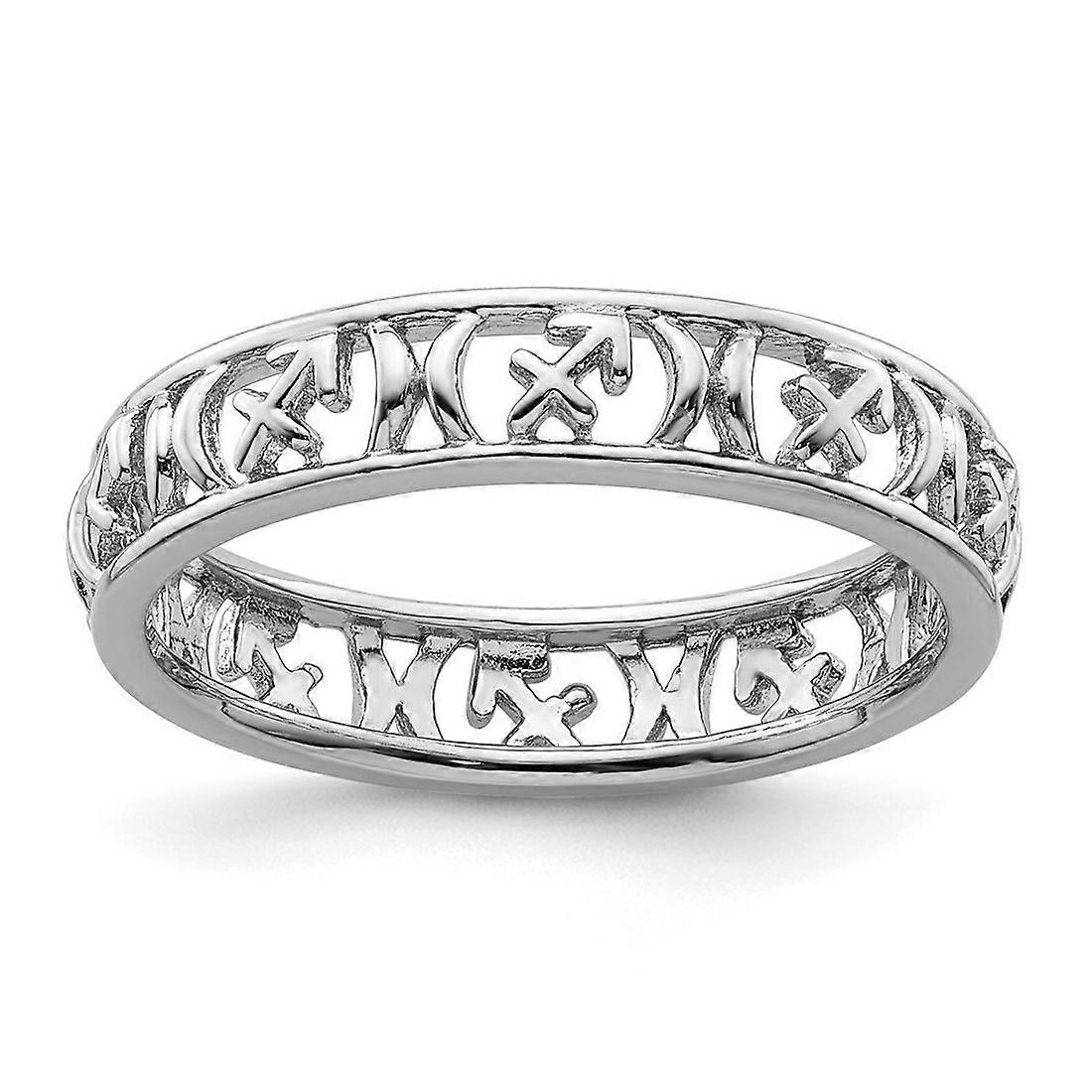 925 Sterling Silver Stackable Sagittarius Zodiac Ring-Stackable-Ring for Women - Ring Size: 5 to 10