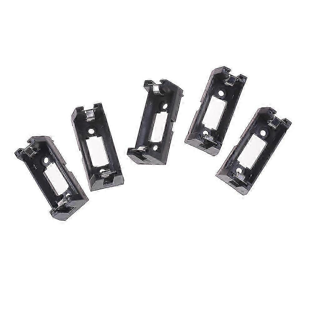 5pcs Pcb Plug-in Type Cr123a Lithium Battery Holder Socket Black