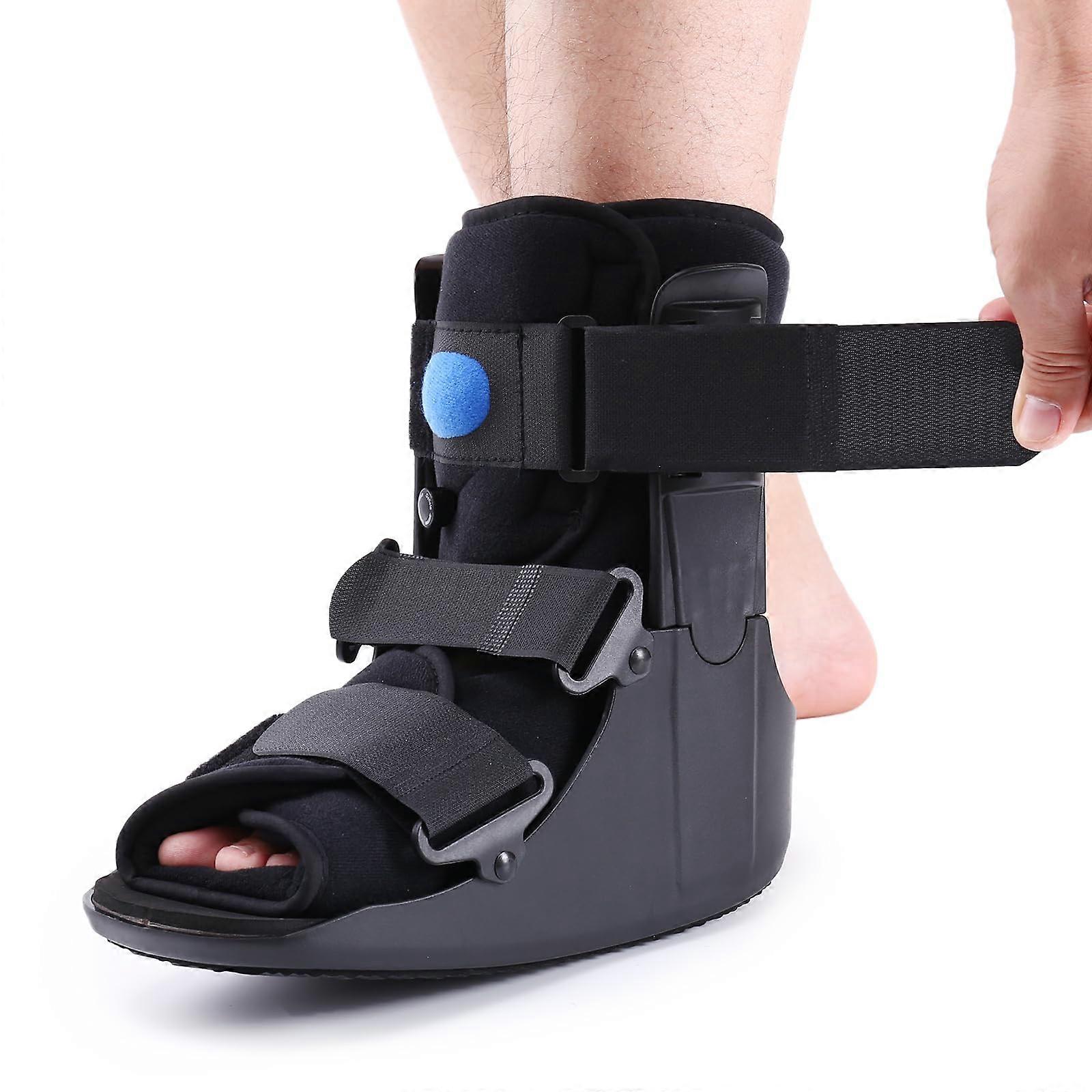 Inflatable Walking Boot, Air Cam Walker Fracture Boot for Sprained Ankle, Black (Large)