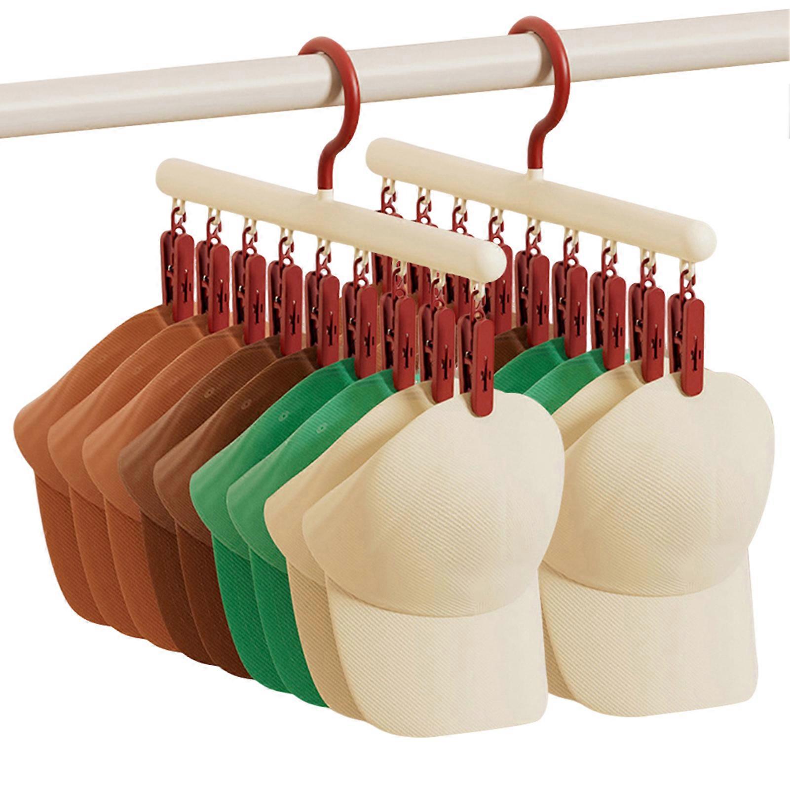 Clothes Hanger with 9 Clips Windproof Strong Bearing Capacity for Hanging Neckties Scarves